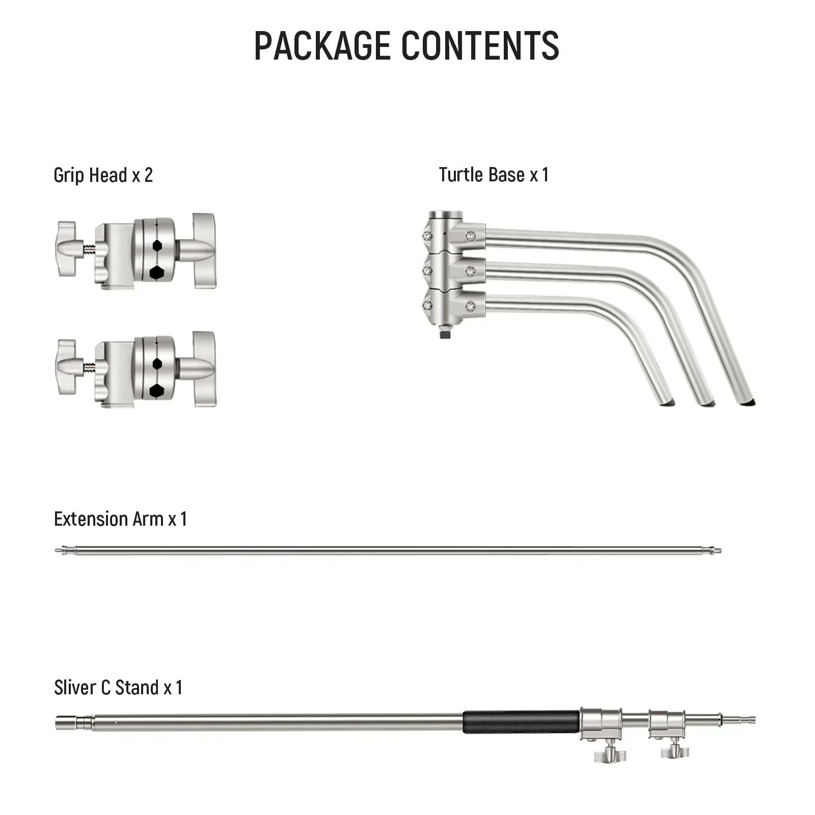 Neewer SC340AW 330cm Air-Cushioned Stainless Steel C-Stand with Boom Arm and Wheels - Image 3
