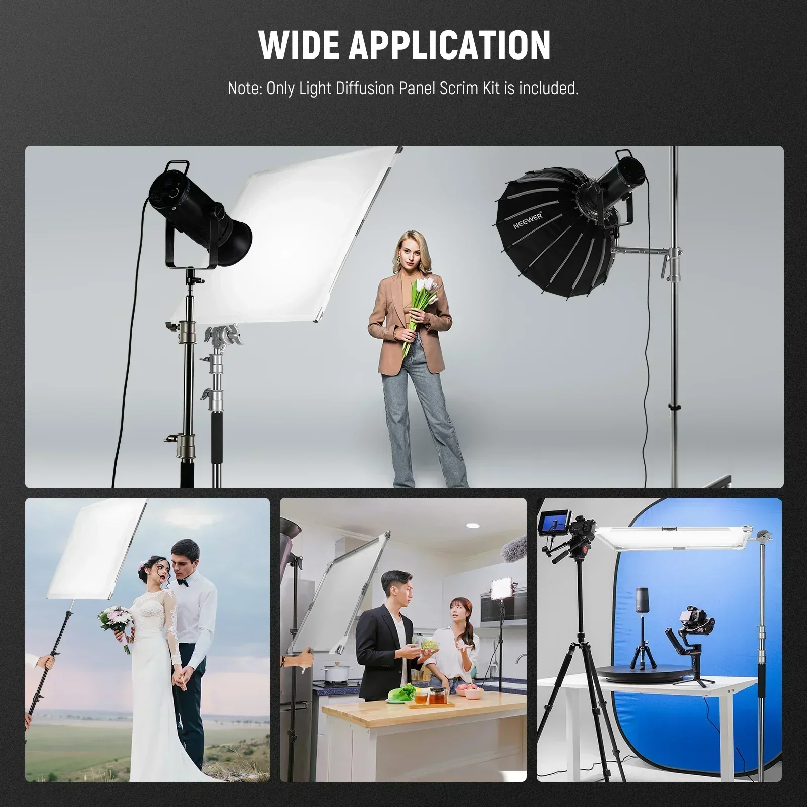 Neewer SF7575F 75x75cm Collapsible Scrim and Reflector Set for C-Stand - Image 4